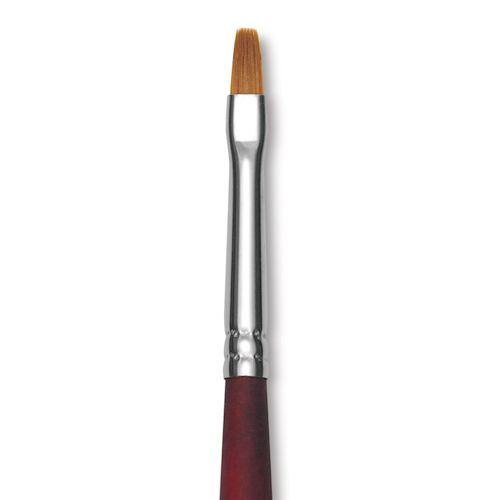 Princeton - Velvetouch - Level 2 Flat Paint Brush for Acrylic - Long Handle - Series 3900