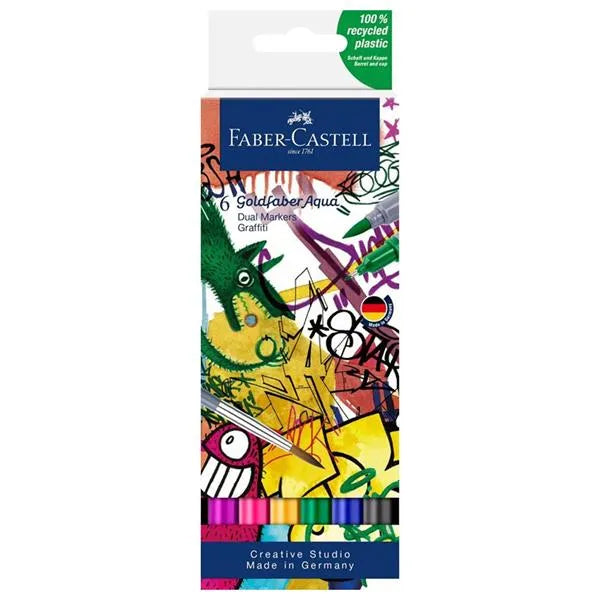 Faber-Castell - Goldfaber Aqua Dual Markers - 6 pcs