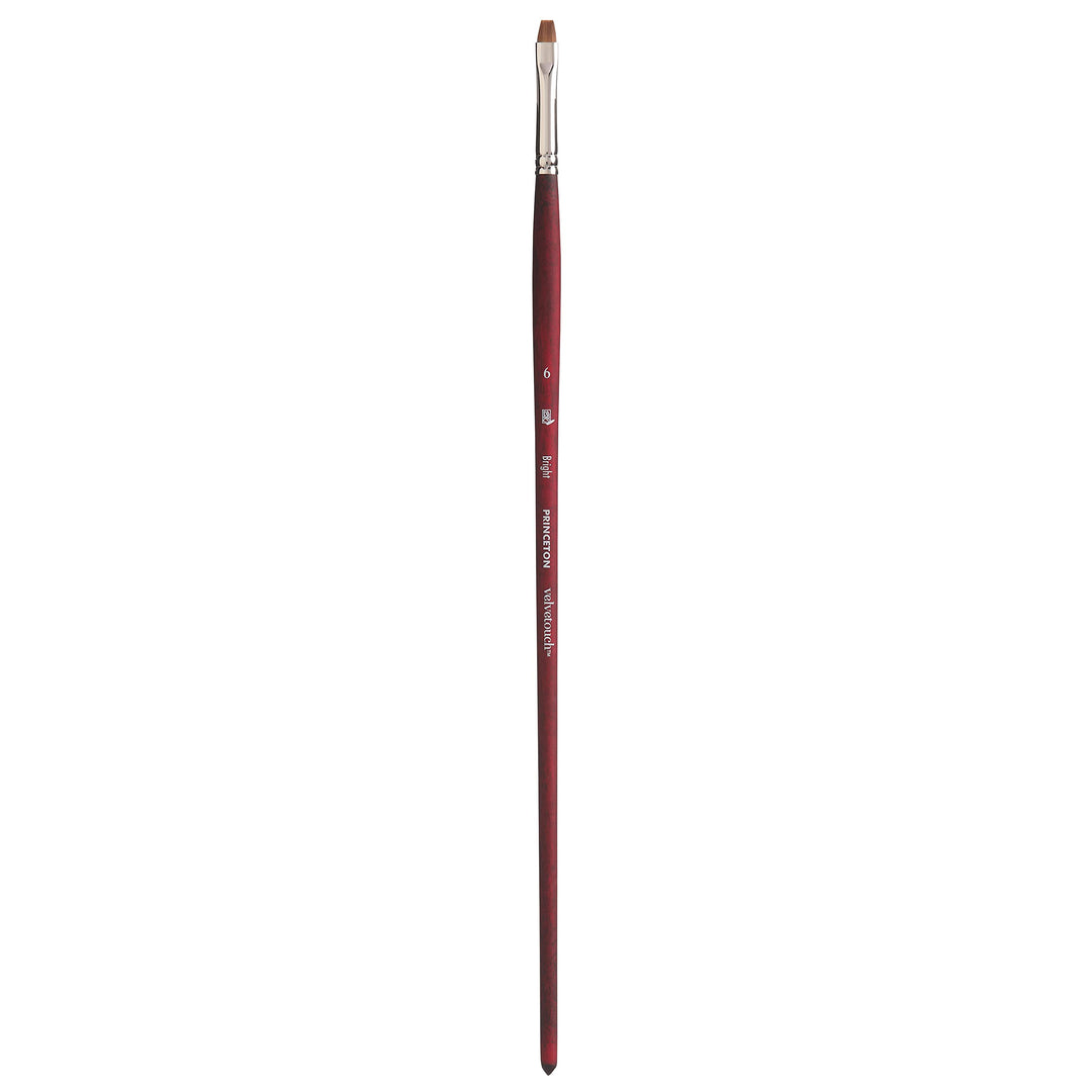 Princeton - Velvetouch - Level 2 Bright Paint Brush for Acrylic - Long Handle - Series 3900