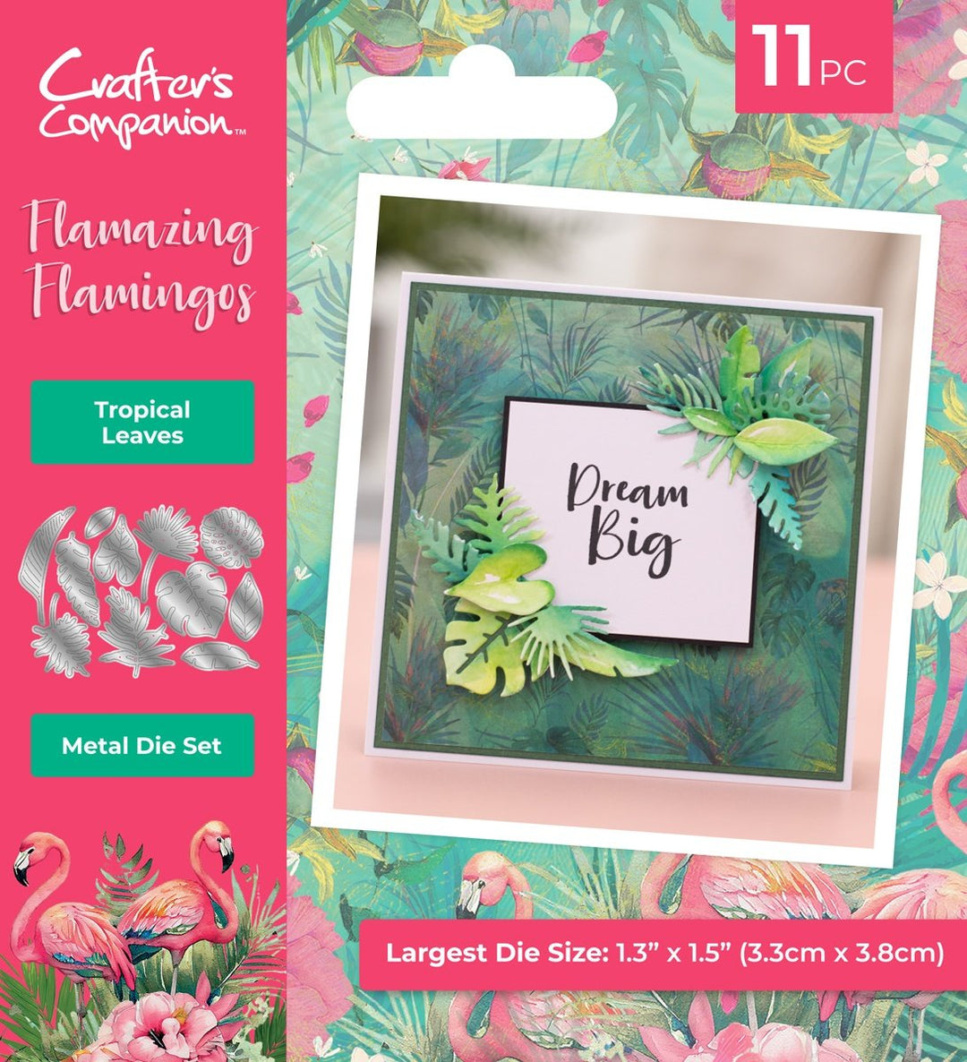 Crafter's Companion - Flamazing Flamingos - Tropical Leaves Metal Die Set