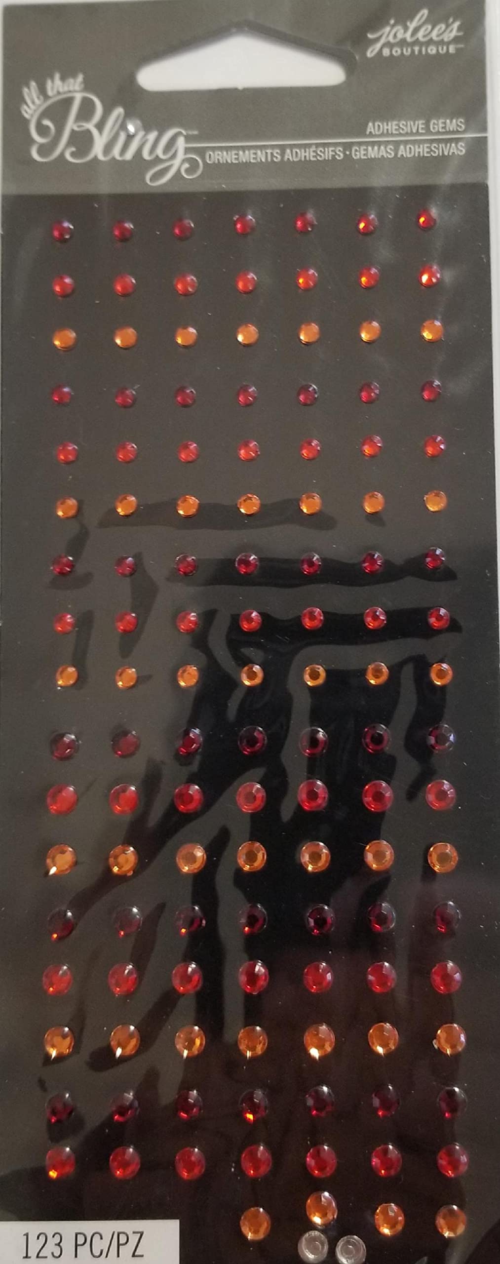 Jolee's Boutique - All that Bling - Mini Round Adhesive Gems - Red