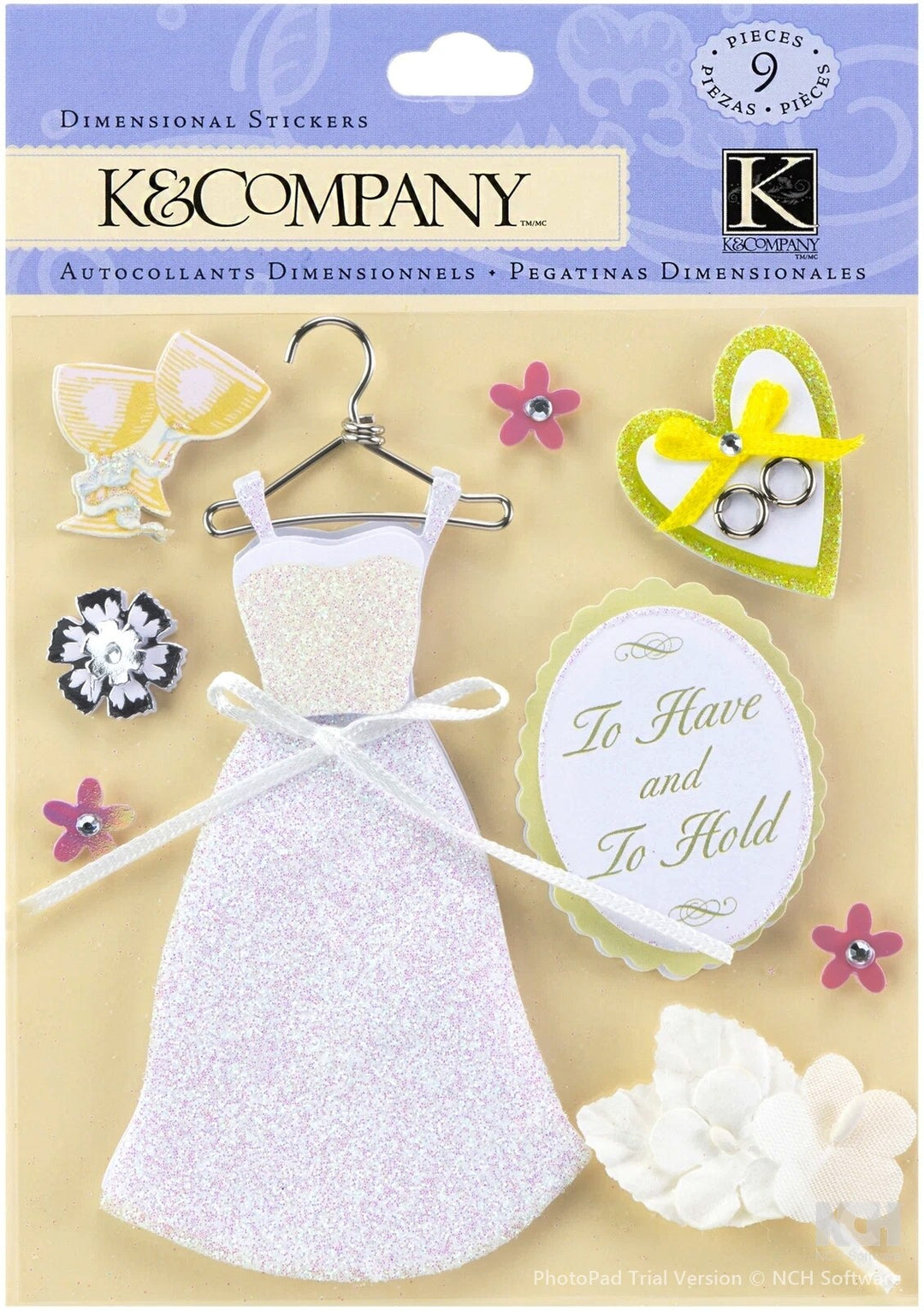 K & Company - Classic Wedding Dimensional Stickers