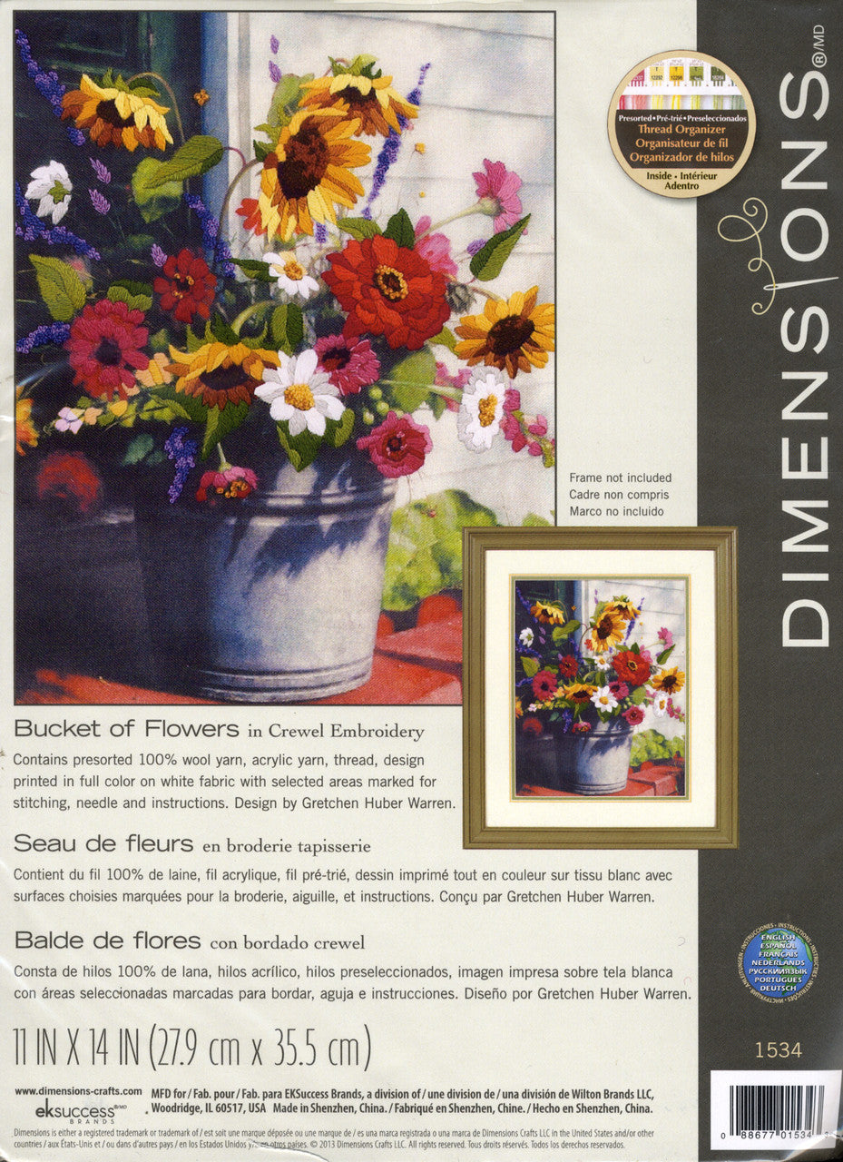 Dimensions - Cross Stitch Kit - Bucket of Flowers