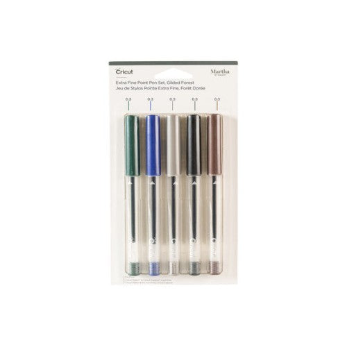 Cricut - Martha Stewart - Extra Fine Point Pen Set - Gilded Forest