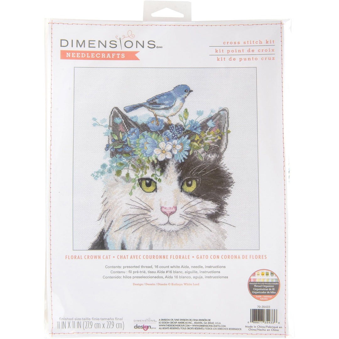 Dimensions - Cross Stitch Kit - Floral Crown Cat