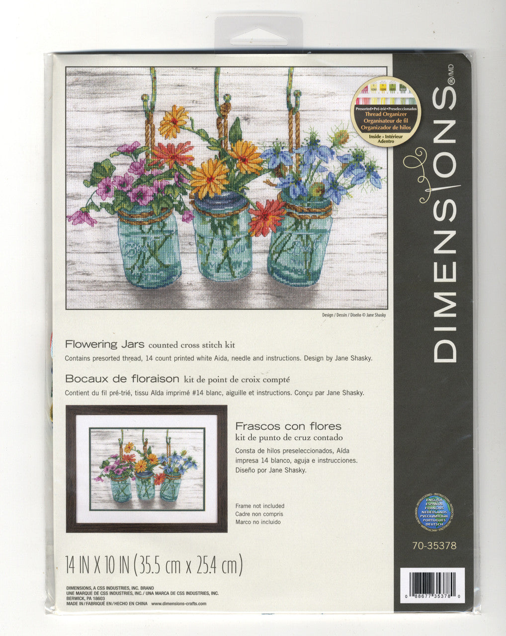 Dimensions - Cross Stitch Kit - Flowering Jars