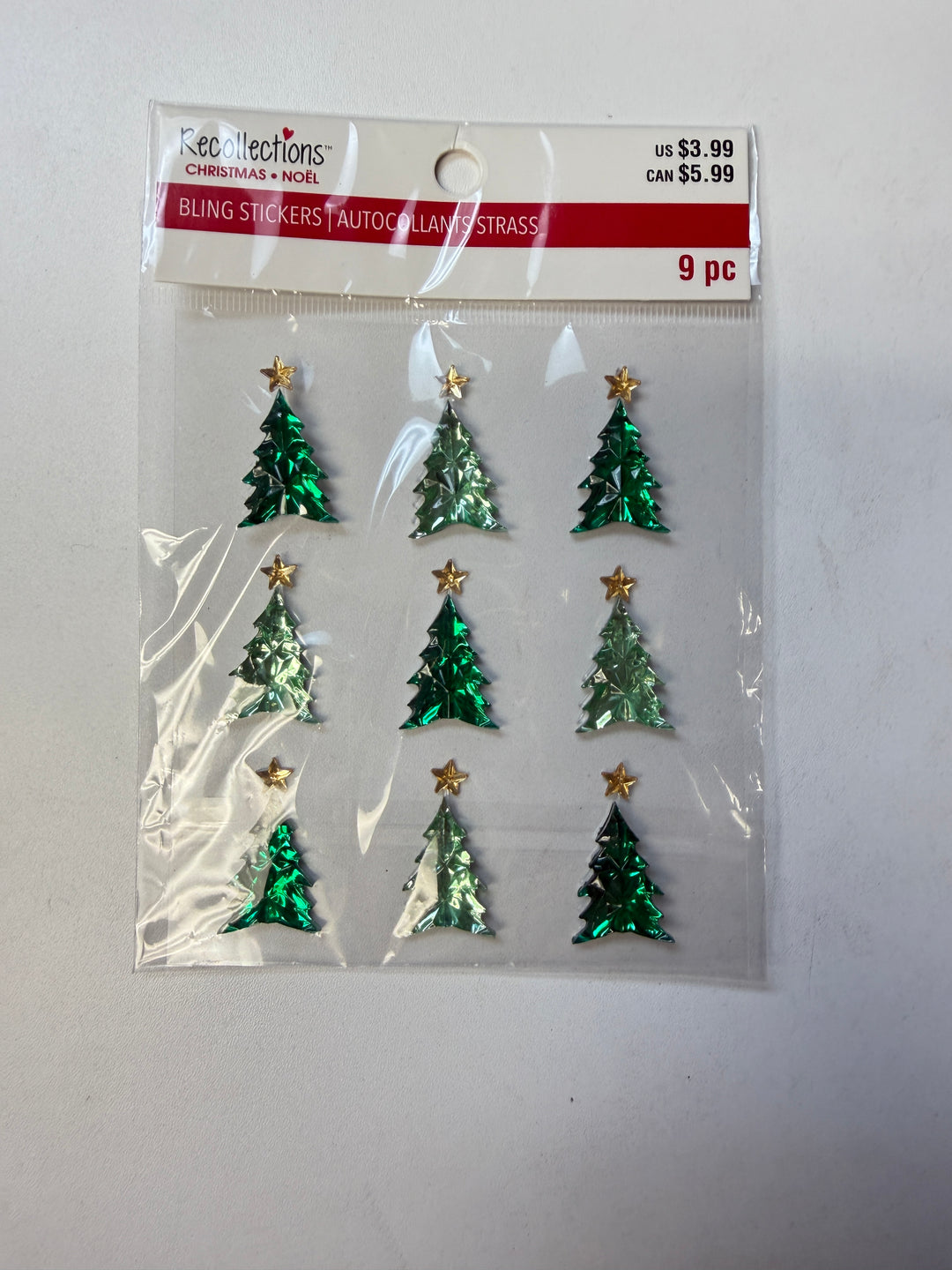 Recollections - Christmas Tree Jeweled Dimensional Repeat Stickers