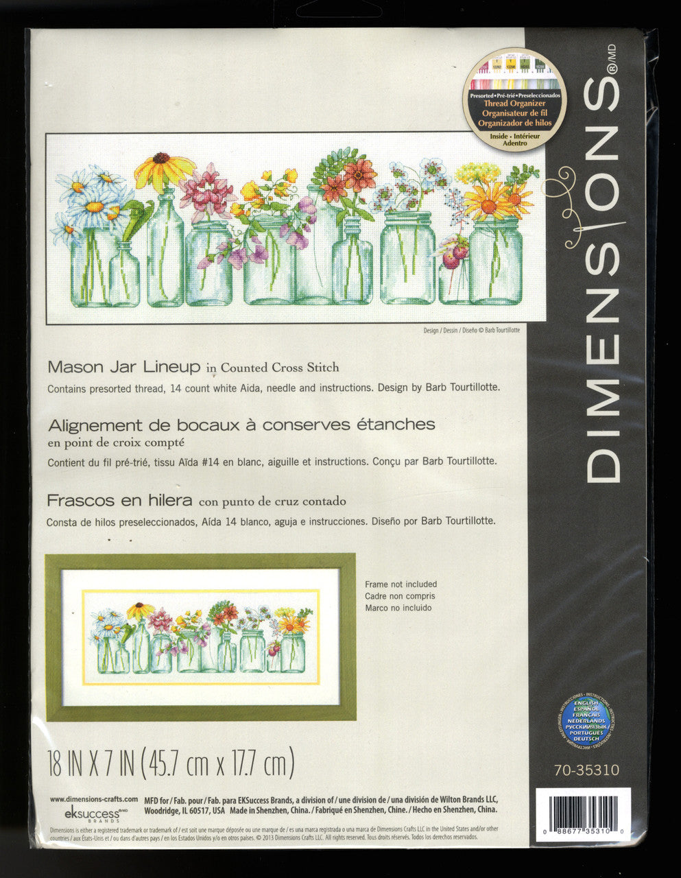 Dimensions - Cross Stitch Kit - Mason Jar Lineup