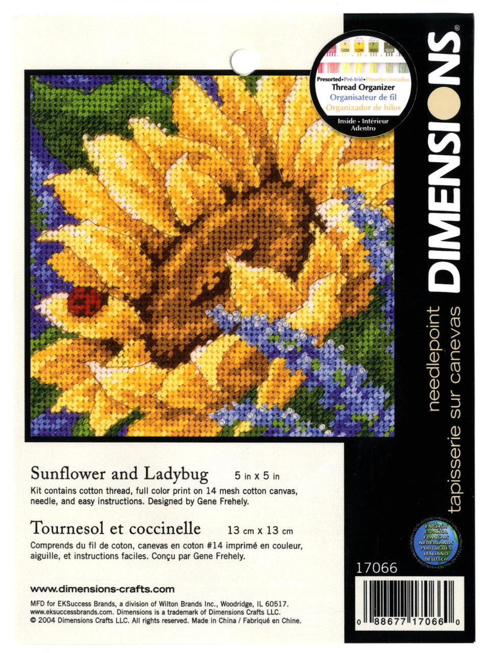 Dimensions - Cross Stitch Kit - Sunflower & Ladybug