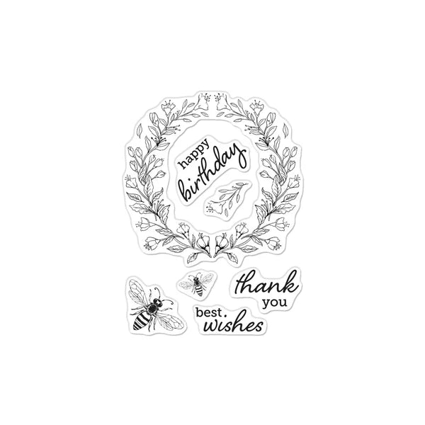 Hero Arts - Antique Bee Set Polyclear Stamps