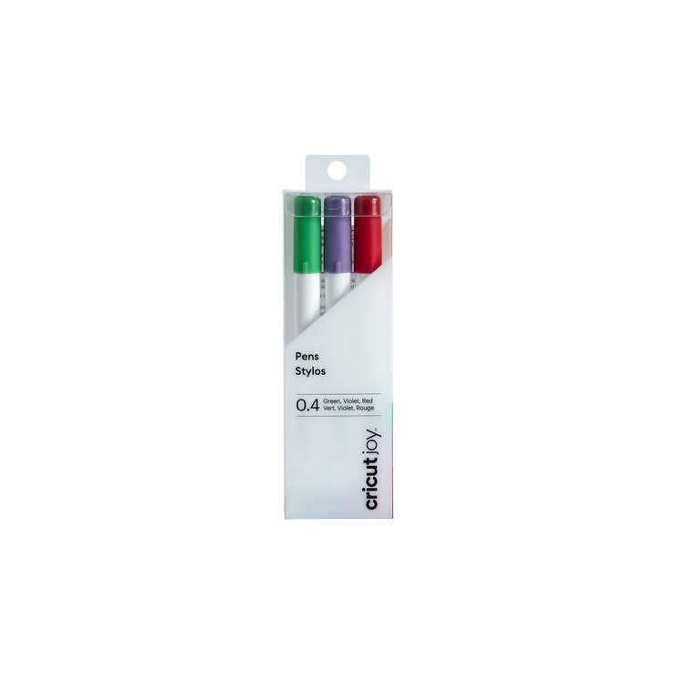 Cricut Joy - 0.4mm Pens - Green, Violet, Red Pens