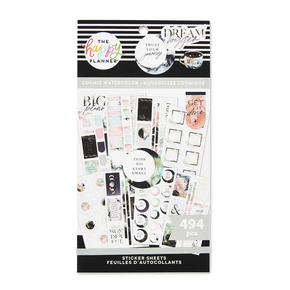 The Happy Planner - Cosmic Watercolor Sticker Sheets - 494 pcs (SVP130-145)