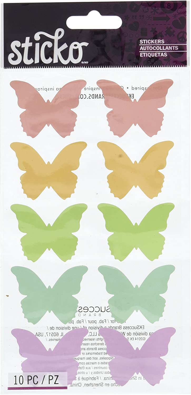 Sticko - Bright Butterfly Silhouette Stickers