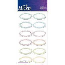 Sticko - Color Oval Labels Stickers